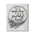 thumbnail image 1 of Stupell Industries Begin Each Day Grateful Heart Vintage Country Wreath, 24 x 30,Design by Arrolynn Weiderhold, 1 of 5
