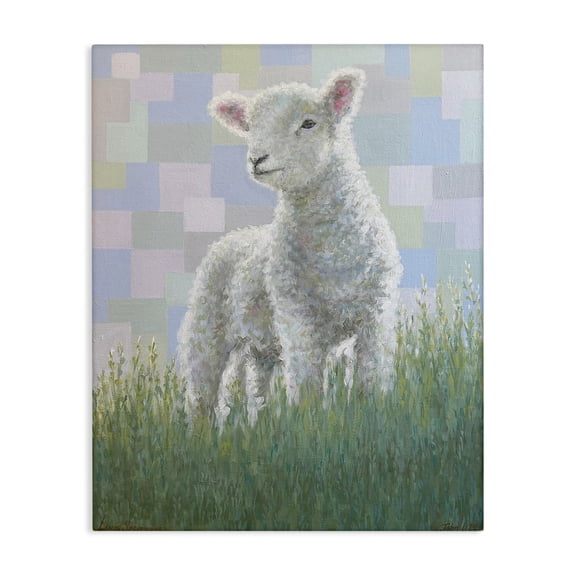 Stupell Industries Behold Lamb John 1:29 Animals Painting Wrapped Canvas Canvas Art Print Wall Art, 36 x 48