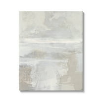 Stupell Industries Beige Abstract Composition Abstract Painting Gallery Wrapped Canvas Print Wall Art, 16 x 20