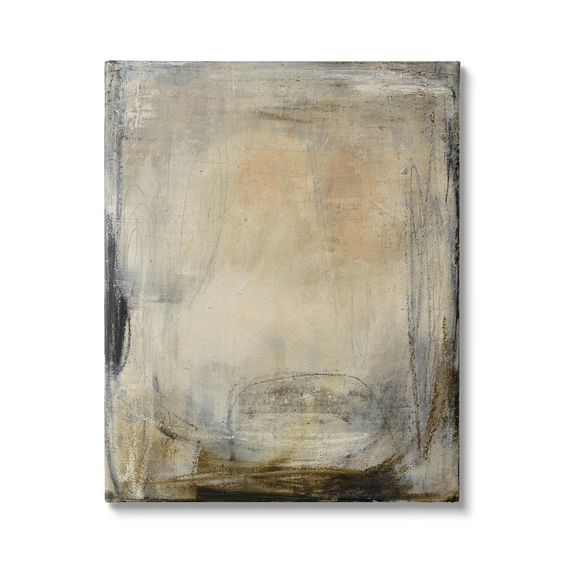 Stupell Industries Beige Abstract Scribble Composition Painting Gallery Wrapped Canvas Print Wall Art, Design by Kippi Leonard
