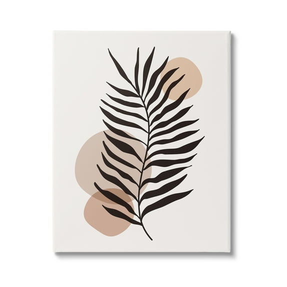 Stupell Industries Beige Boho Frond Botanical & Floral Painting Gallery Wrapped Canvas Print Wall Art, 16 x 20