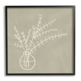thumbnail image 1 of Stupell Industries Beige Botanical Herbs Leaves Vase Pattern Outline Framed Wall Art, 24 x 24, Design by JJ Design House LLC, 1 of 5