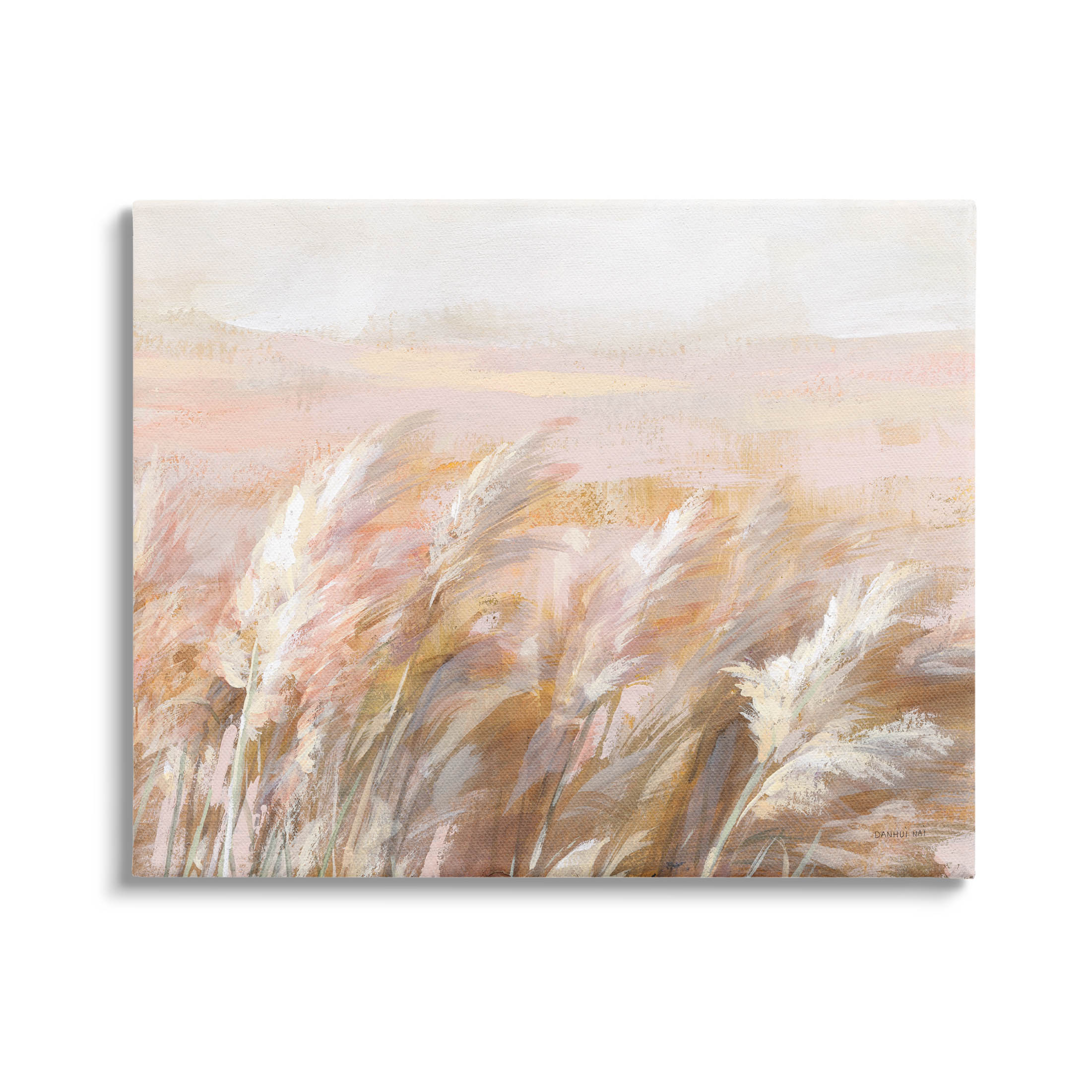 Stupell Industries Beige Breezy Prairie Grasses Painting Gallery Wrapped Canvas Print Wall Art, Design by Danhui Nai