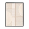 thumbnail image 1 of Stupell Industries Beige Circular Geometric Abstract Painting Black Framed Art Print Wall Art, 11 x 14, 1 of 9
