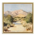 thumbnail image 1 of Stupell Industries Southwestern Beige Desert Mountain Stream Gold Floating Frame Canvas Art, 25 x 25, by Petals Prints Design, 1 of 8