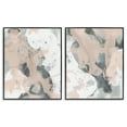 thumbnail image 1 of Stupell Industries Beige & Gray Splashes Abstract Painting Black Framed Art Print Wall Art, 24 x 30, Set of 2, 1 of 2