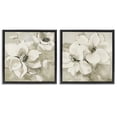 thumbnail image 1 of Stupell Industries Transitional Beige Magnolias after Rain Black 2pc Floating Frame Art Set, 18 x 18 each, by Lanie Loreth, 1 of 7