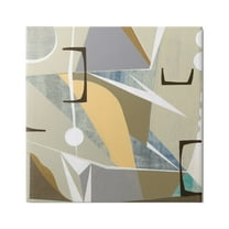 Stupell Industries Beige Modern Composition Abstract Painting Gallery Wrapped Canvas Print Wall Art, 17 x 17