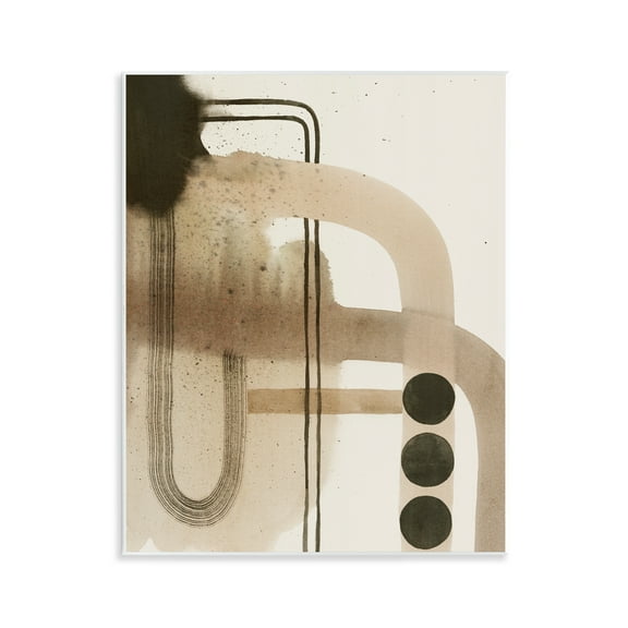 Stupell Industries Beige Retro Arches Abstract Painting Unframed Art Print Wall Art, 11 x 14