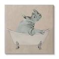 thumbnail image 1 of Stupell Industries Beige Rhinoceros Bathtub Wildlife Animals & Insects Painting Gallery Wrapped Canvas Print Wall Art, 1 of 5