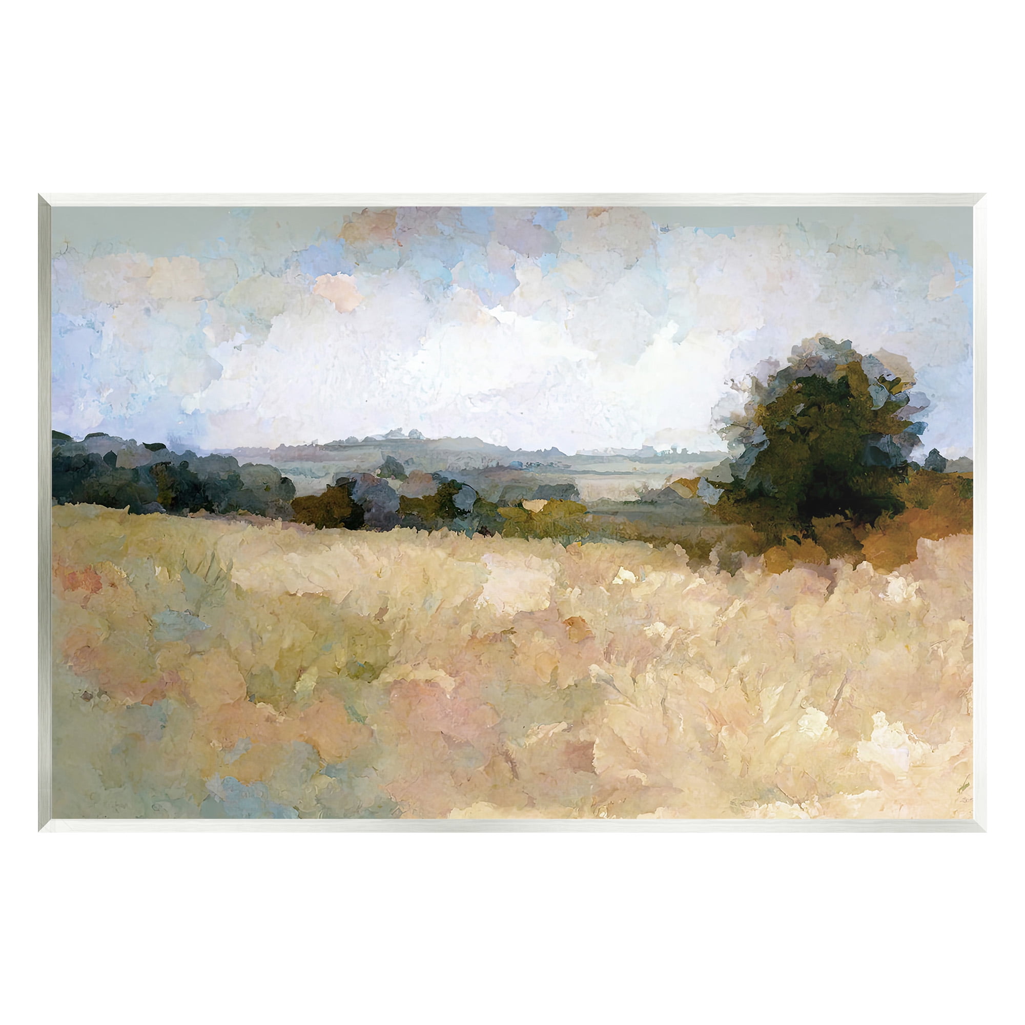Stupell Industries Beige Rural Field Landscape Painting Unframed Art Print Wall Art, 19 x 13