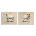 thumbnail image 1 of Stupell Industries Beige Sheep Portrait Animals Painting Unframed Art Print Wall Art, 14 x 11, Set of 2, 1 of 8