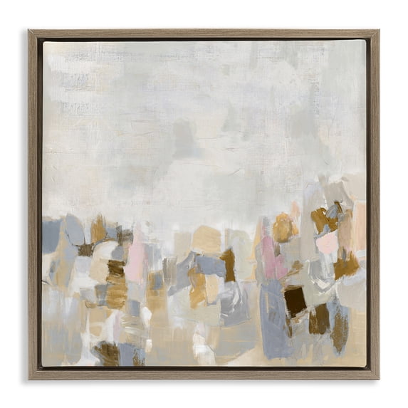 Stupell Industries Beige Southwestern Rustic Abstract Painting Brown Floater Framed Canvas Art Print Wall Art, 25 x 25