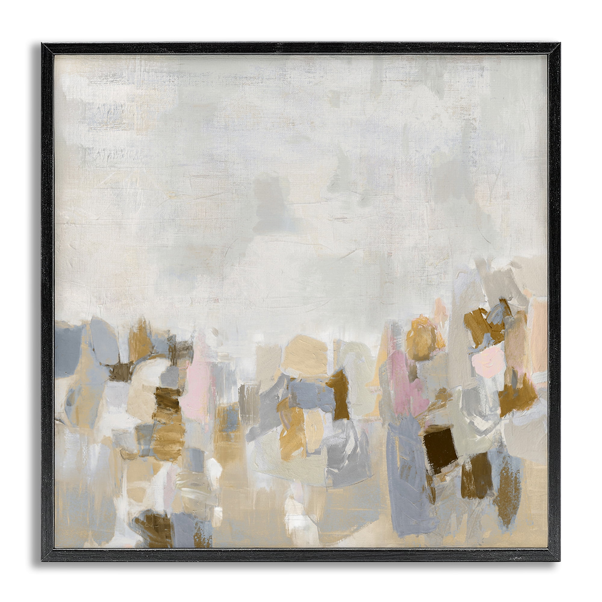 Stupell Industries Beige Southwestern Rustic Abstract Painting Gray Framed Art Print Wall Art, 17 x 17