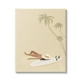 thumbnail image 1 of Stupell Industries Beige Summer Sunbathing Girl Coastal Painting Gallery Wrapped Canvas Print Wall Art, 1 of 5
