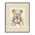 thumbnail image 1 of Stupell Industries Farmhouse Beige Teddy Bear and Border Black Framed Giclee Art, 11 x 14, by LSR Design Studio, 1 of 8