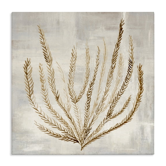 Stupell Industries Beige Tide Coral Canvas Wall Art design by Hannah Dawson, 17 x 17