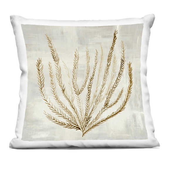 Stupell Industries Beige Tide Coral Decorative Printed Throw Pillow design by Hannah Dawson, 18 x 7 x 18