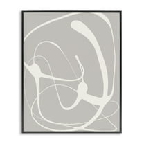 Stupell Industries Beige Very Abstract Figure Abstract Painting Black Framed Art Print Wall Art, 11 x 14