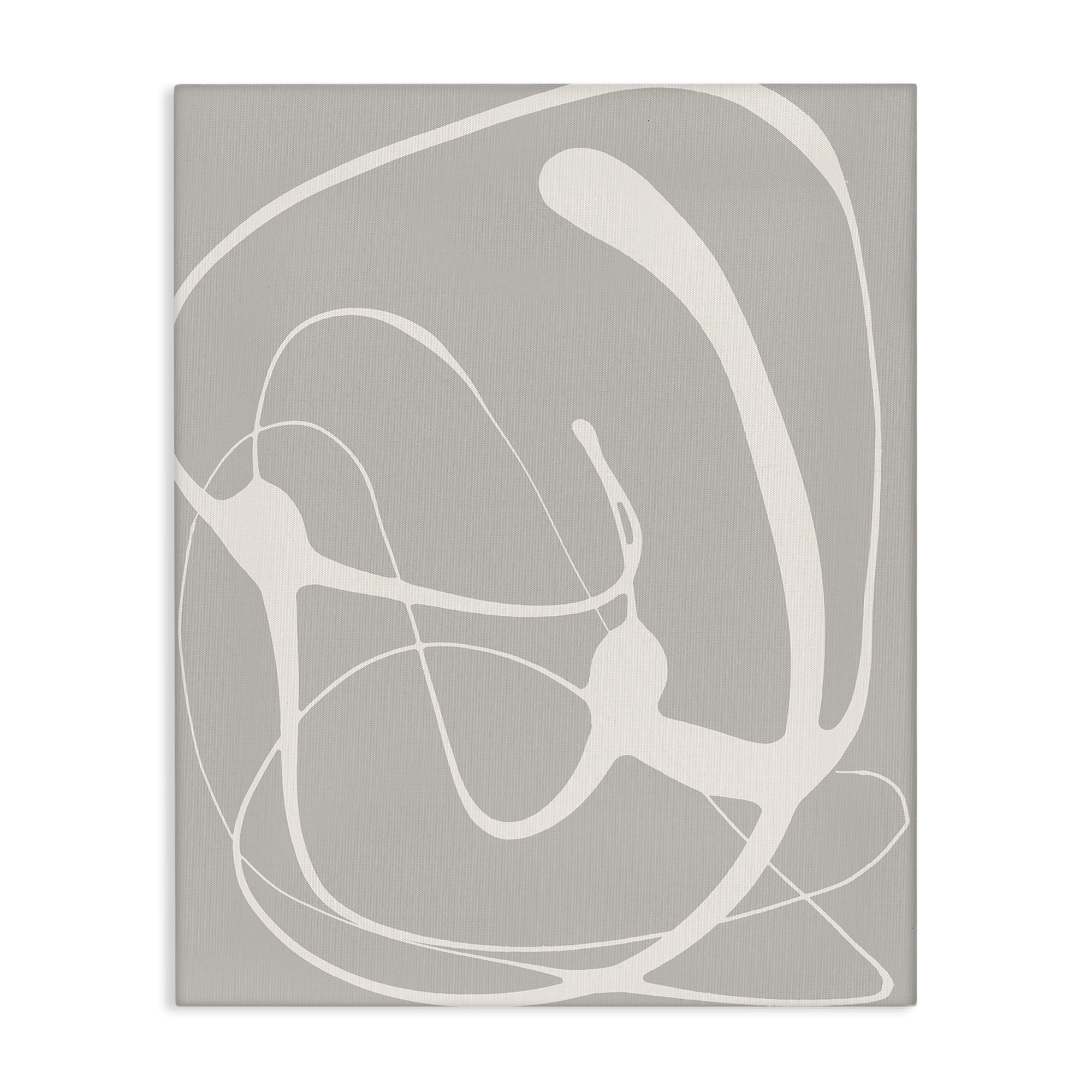 Stupell Industries Beige Very Abstract Figure Abstract Painting Gallery Wrapped Canvas Art Print Wall Art, 24 x 30