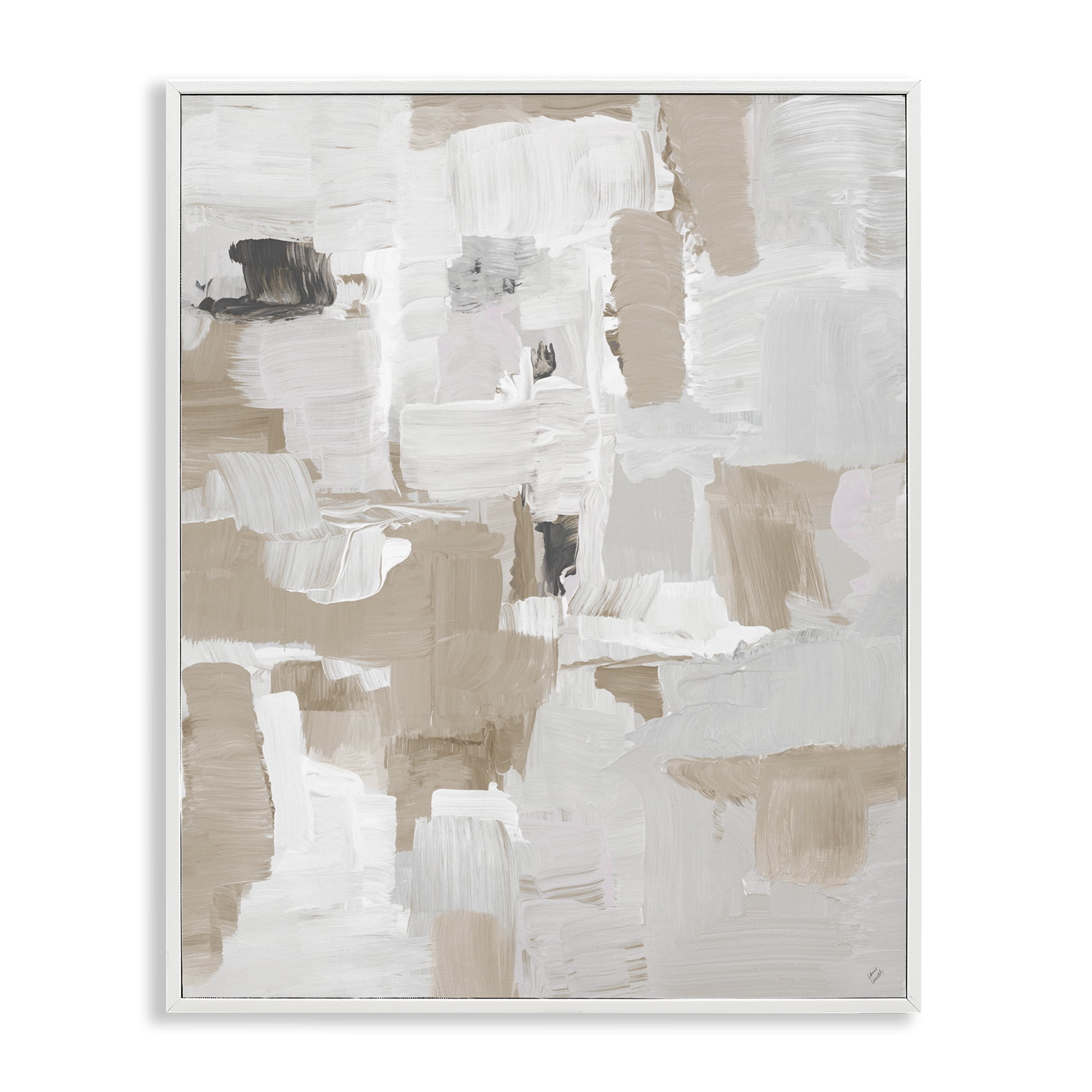 Stupell Industries Beige & White Peace White Framed Giclee Art, design by Lanie Loreth