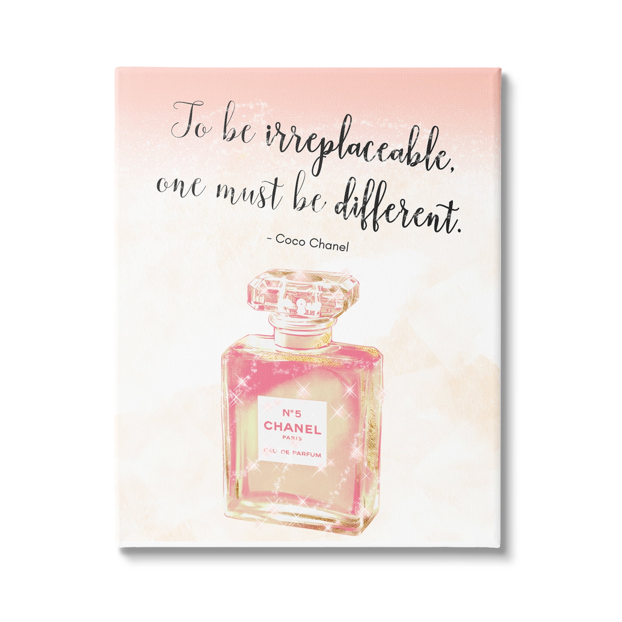 Stupell Industries Being Different Fashion Designer Quote Shimmer Pink  Perfume Canvas Wall Art, 24 x 30, Design by Ziwei Li