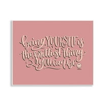 Stupell Industries Being Yourself is Prettiest Text & Numbers Painting Unframed Art Print Wall Art, 14 x 11