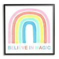 thumbnail image 1 of Stupell Industries Believe In Magic Phrase Children's Vibrant Pastel Rainbow, 12 x 12,Design by Reesa Qualia, 1 of 5