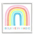 thumbnail image 1 of Stupell Industries Believe In Magic Phrase Children's Vibrant Pastel Rainbow, 24 x 24,Design by Reesa Qualia, 1 of 5