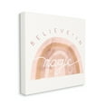 thumbnail image 1 of Stupell Industries Believe In Magic Phrase Neutral Pink Watercolor Rainbow Canvas Wall Art by Daphne Polselli, 1 of 6