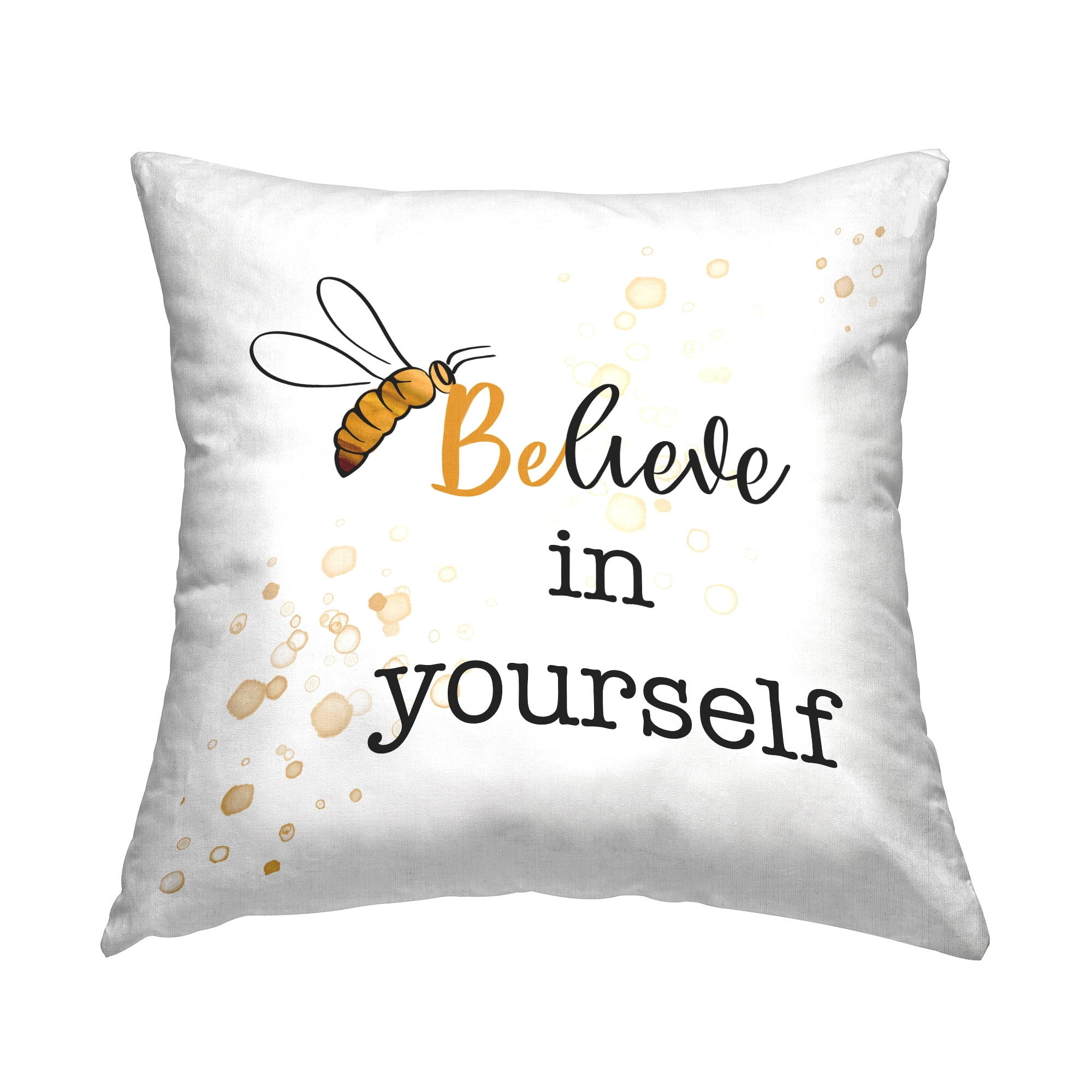 Stupell Industries Believe In Yourself Phrase Square Decorative Printed Throw Pillow, 18 x 18