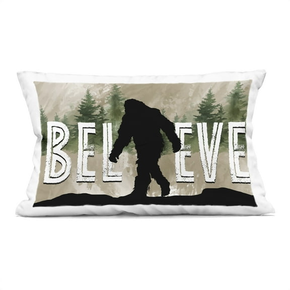Stupell Industries Believe Rustic Mythical Creature Design by Nicole DeCamp Throw Pillow