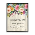 thumbnail image 1 of Stupell Industries Believe You Can Motto Blooming Spring Floral Cascade, 11 x 14, Designed by Valerie Wieners, 1 of 7