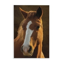 Stupell Industries Bella Brown Horse Face Animals Painting Unframed Art Print Wall Art, 10 x 15