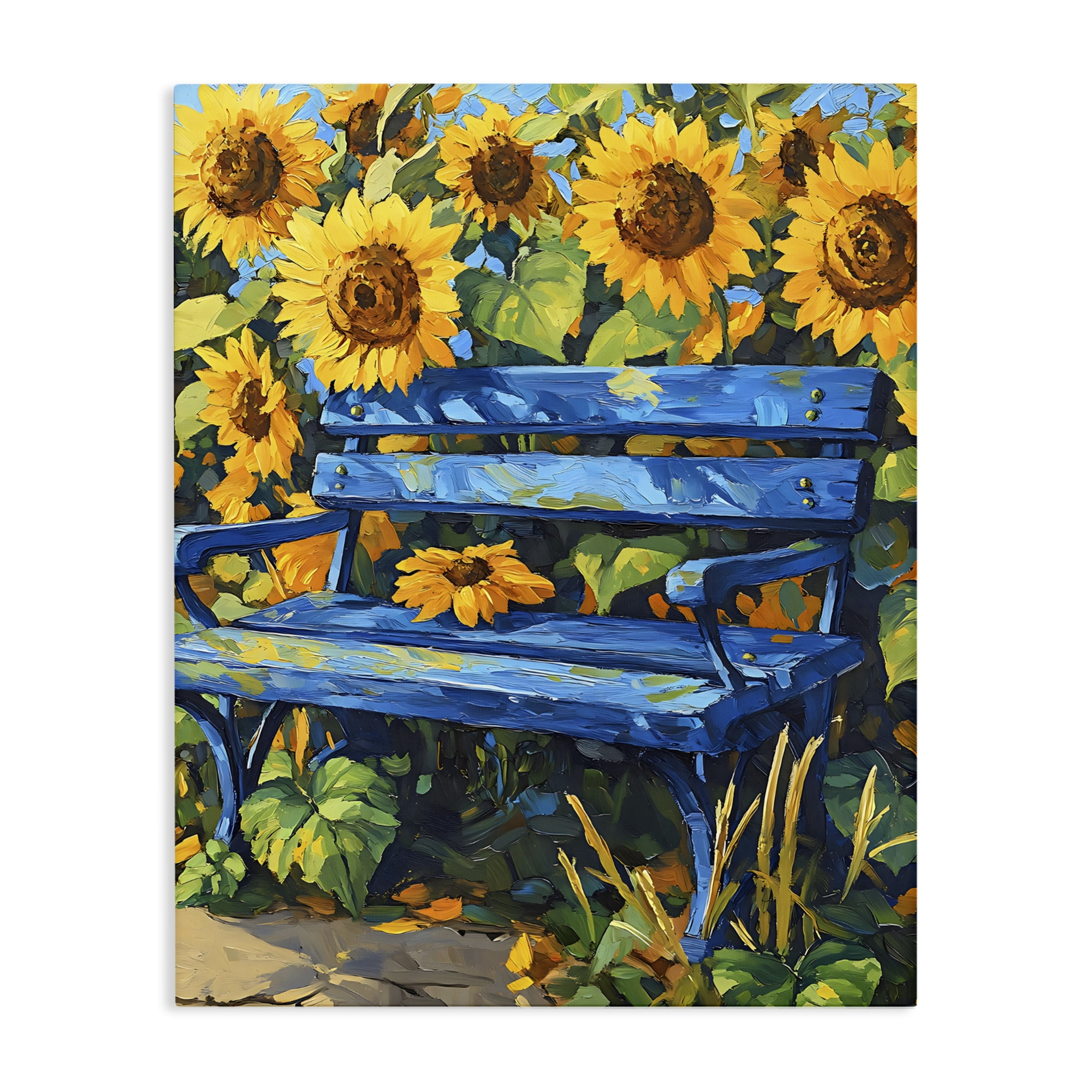Stupell Industries Bench in Sunflower Field Canvas Wall Art, design by Creative Studio