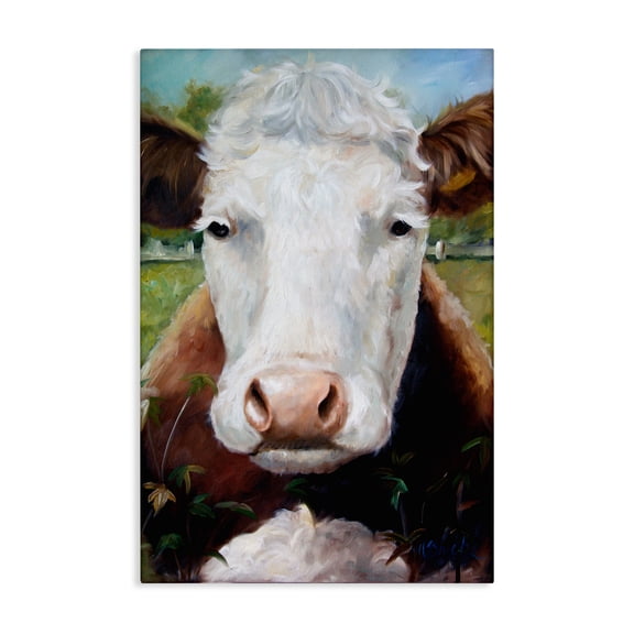Bessie Cow Portrait Canvas Art, 20 x 30, Made In USA