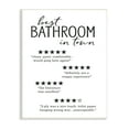thumbnail image 1 of Stupell Industries Best Bathroom Five Star Reviews Funny Bath Phrases, 10 x 15, Designed by Lettered and Lined, 1 of 6