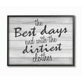 thumbnail image 1 of Stupell Industries Best Days Inspirational Bathroom Laundry Black And White Design Framed Giclee Texturized Art by Kimberly Allen, 1 of 6