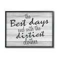 thumbnail image 1 of Stupell Industries Best Days Inspirational Bathroom Laundry Black And White Design Framed Giclee Texturized Art by Kimberly Allen, 1 of 6