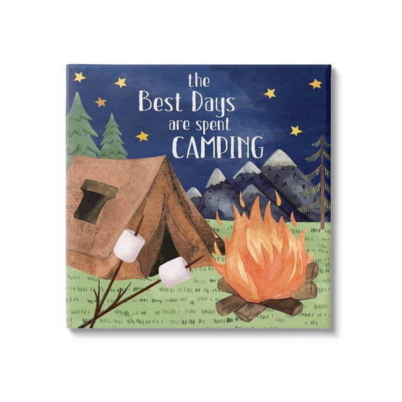 Stupell Industries Best Days Spent Camping Scenery Graphic Art Gallery Wrapped Canvas Print Wall Art, Design by ND Art