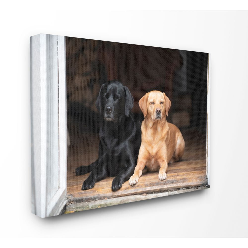 Stupell Industries Best Friends Dog Pet Animal Home Cabin Photo Canvas Wall Art by Villager Jim
