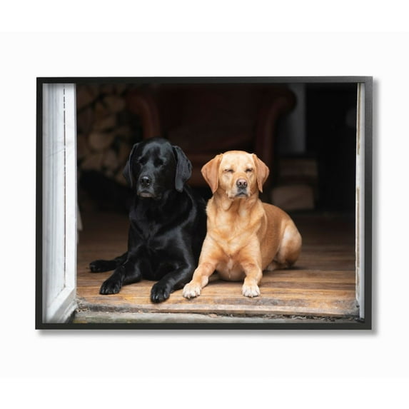 Stupell Industries Best Friends Dog Pet Animal Home Cabin Photo Framed Giclee Texturized Art by Villager Jim