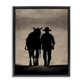 thumbnail image 1 of Stupell Industries Best Friends Horse & Cowboy People Painting Black Floater Framed Canvas Art Print Wall Art, 25 x 31, 1 of 10