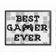 thumbnail image 1 of Stupell Industries Best Gamer Ever Phrase Video Game Reference Neutral Tile Framed Wall Art Design by Daphne Polselli, 11" x 14", Black Framed, 1 of 1