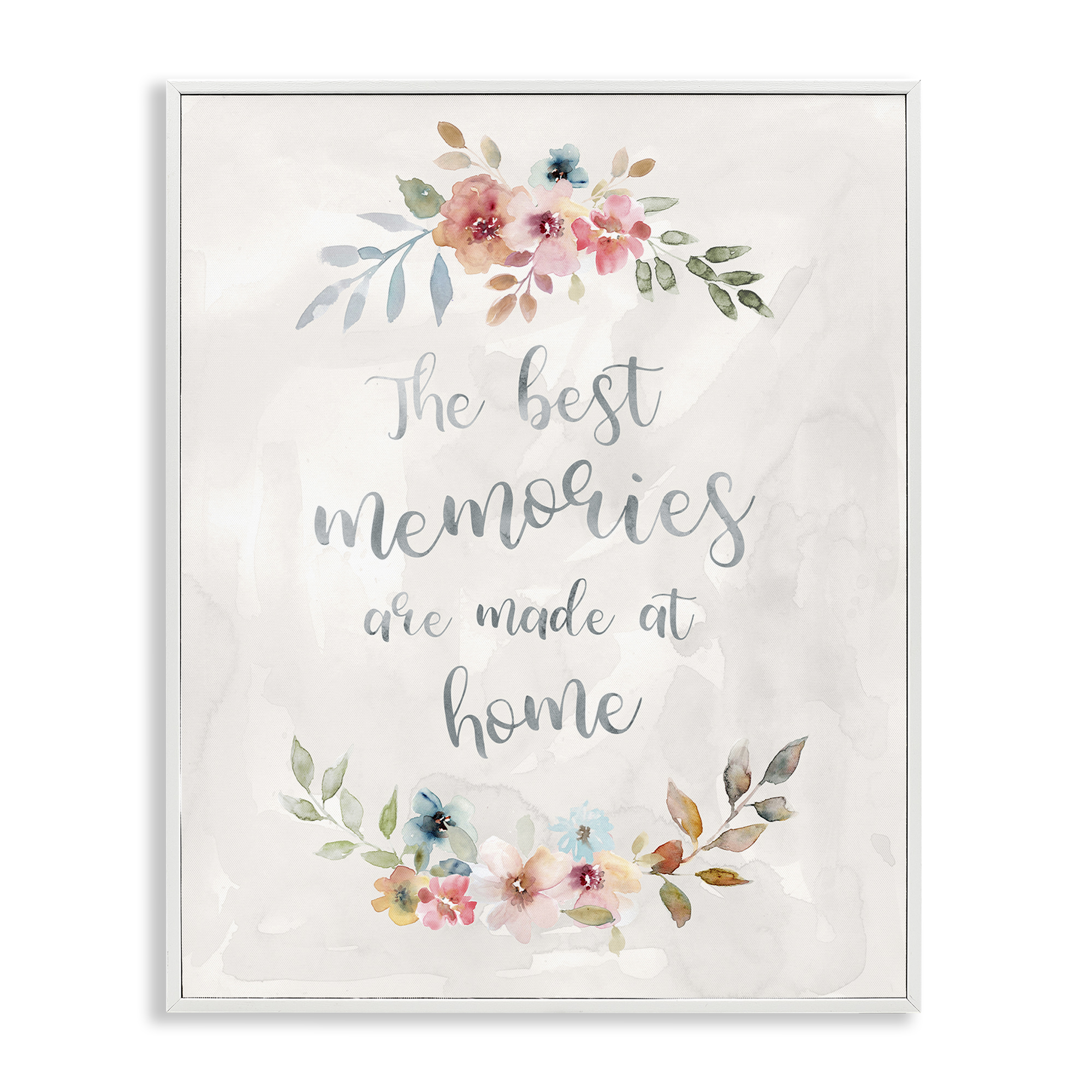 Stupell Industries Best Memories at Home Plants & Flowers Painting White Framed Art Print Wall Art, 11 x 14