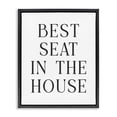 thumbnail image 1 of Stupell Industries Traditional Best Seat Bathroom Toilet Black Floating Frame Canvas Art, 17 x 21, by Lettered and Lined, 1 of 8
