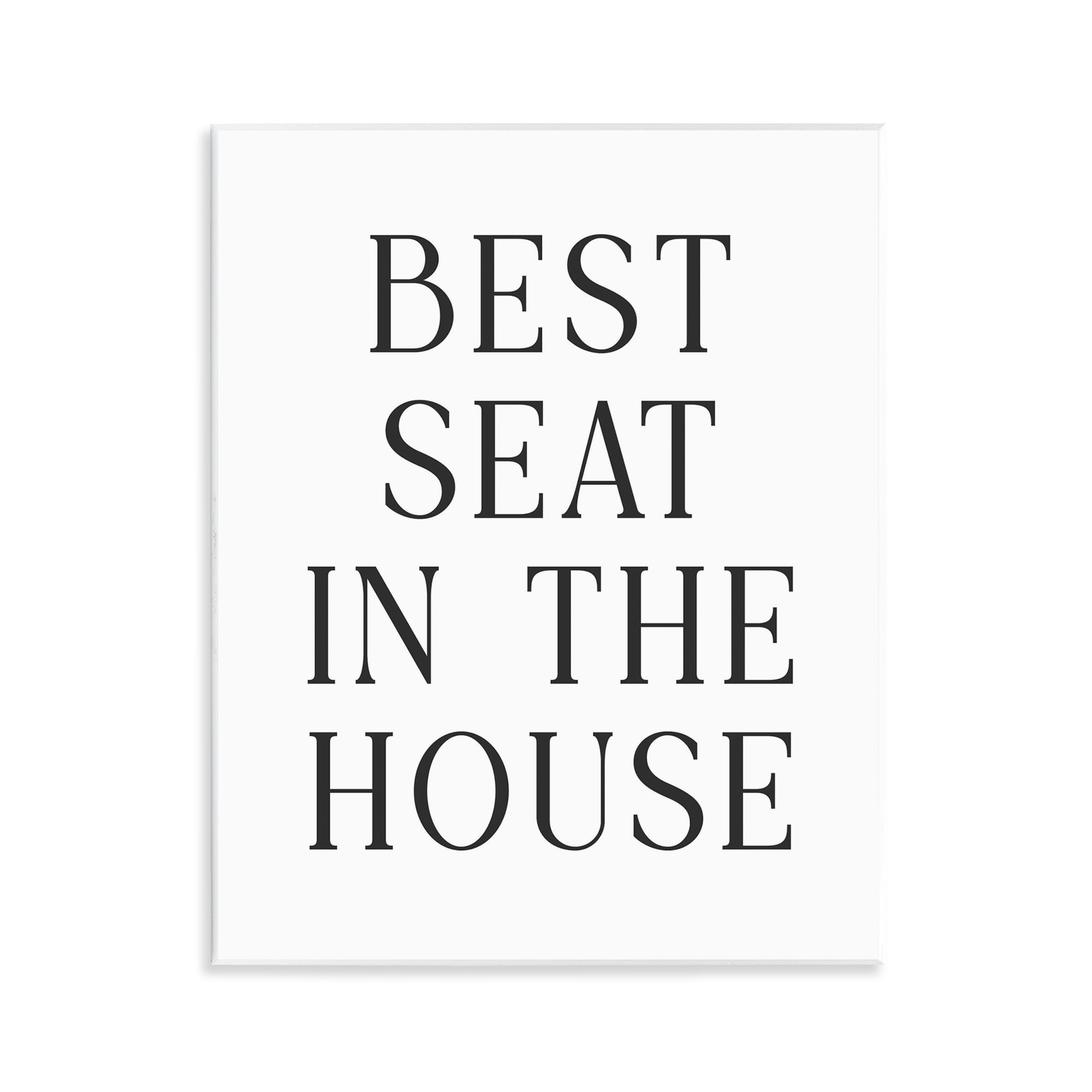 Stupell Industries Best Seat Bathroom Toilet Wall Plaque Art, design by Lettered and Lined