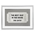 thumbnail image 1 of Stupell Industries Best Seat In House Bathroom Gray Framed Print Under Glass design by Lettered and Lined, 14 x 20, 1 of 10