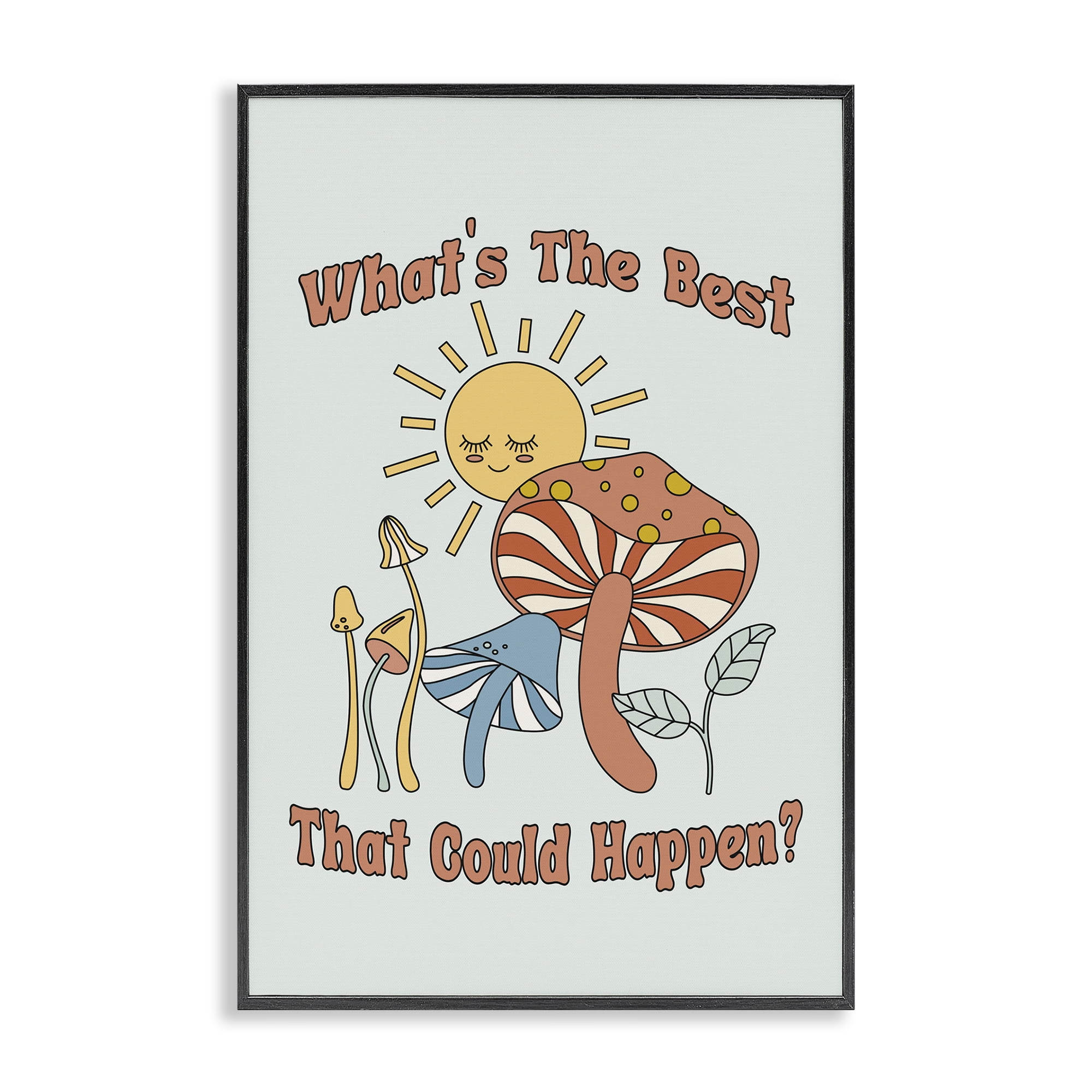 Stupell Industries Best That Could Happen Landscape Painting Black Framed Art Print Wall Art, 12 x 18