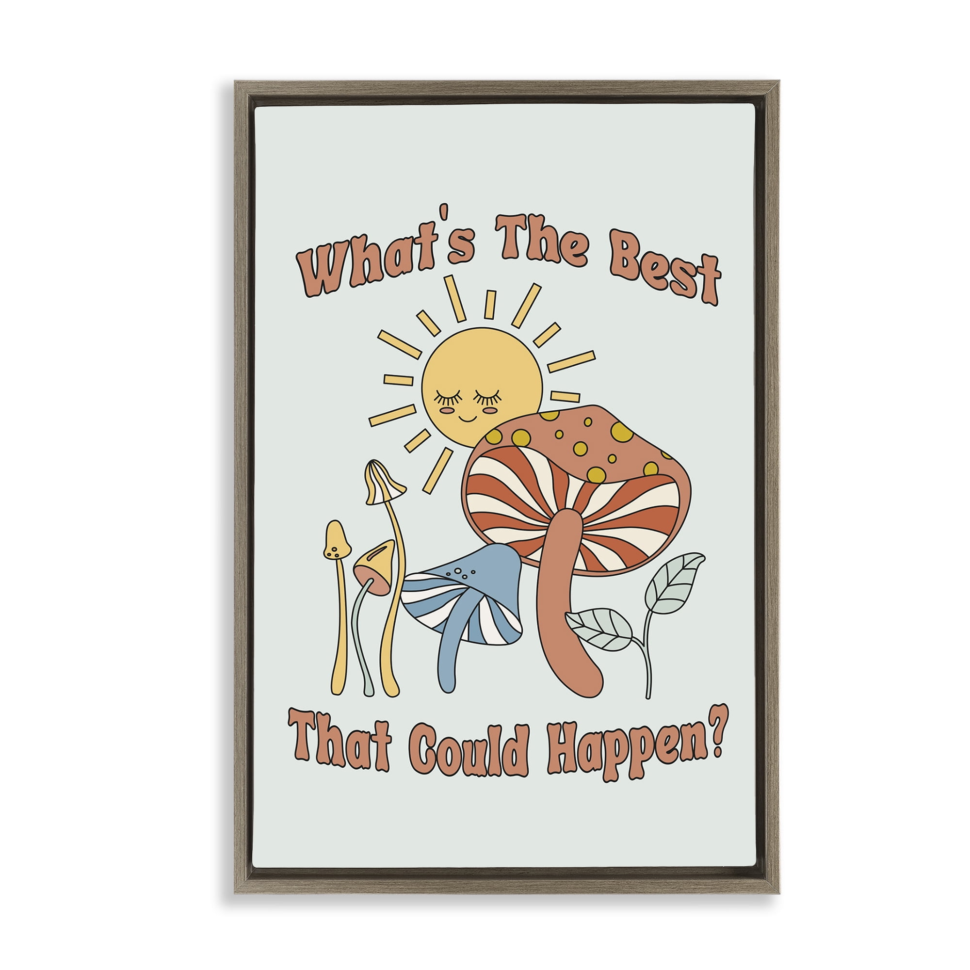 Stupell Industries Best That Could Happen Landscape Painting Brown Floater Framed Art Print Wall Art, 17 x 25